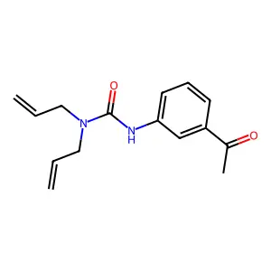 3-(3-Acetylphenyl)-1,1-bis(prop-2-enyl)urea structure