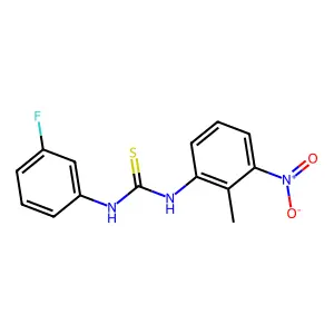 1-(3-Fluorophenyl)-3-(2-methyl-3-nitrophenyl)thiourea structure