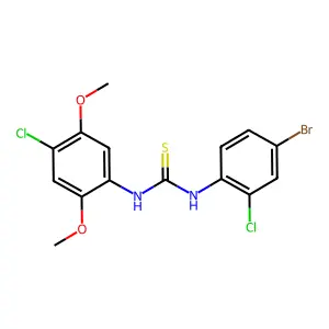 1-(4-Bromo-2-chlorophenyl)-3-(4-chloro-2,5-dimethoxyphenyl)thiourea structure