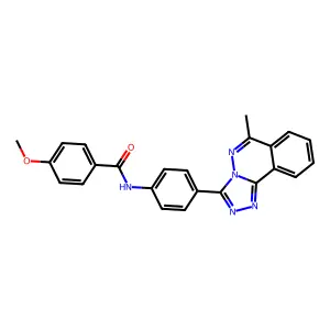 4-methoxy-N-[4-(6-methyl[1,2,4]triazolo[3,4-a]phthalazin-3-yl)phenyl]benzamide structure