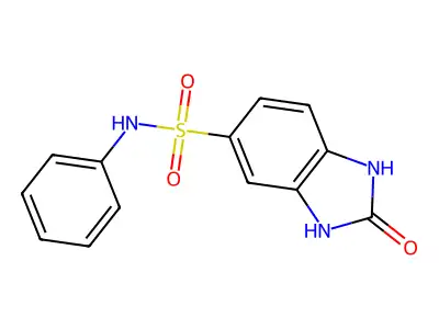 2-oxo-N-phenyl-2,3-dihydro-1H-benzimidazole-5-sulfonamide structure