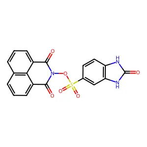 (1,3-Dioxobenzo[de]isoquinolin-2-yl) 2-oxo-1,3-dihydrobenzimidazole-5-sulfonate structure