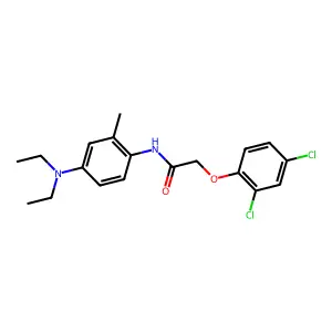 2-(2,4-dichlorophenoxy)-N-[4-(diethylamino)-2-methylphenyl]acetamide structure