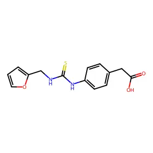 (4-{[(Furan-2-ylmethyl)carbamothioyl]amino}phenyl)acetic acid structure