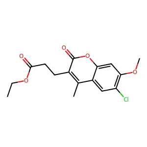 ethyl 3-(6-chloro-7-methoxy-4-methyl-2-oxo-2H-chromen-3-yl)propanoate structure