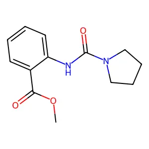 Methyl 2-(pyrrolidine-1-carboxamido)benzoate structure