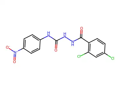 1-[(2,4-Dichlorobenzoyl)amino]-3-(4-nitrophenyl)urea structure