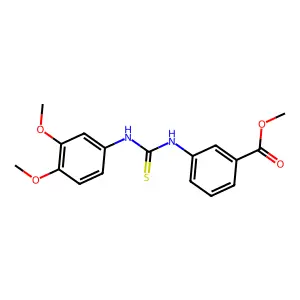 Methyl 3-{[(3,4-dimethoxyphenyl)carbamothioyl]amino}benzoate structure