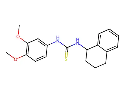 1-(3,4-Dimethoxyphenyl)-3-(1,2,3,4-tetrahydronaphthalen-1-yl)thiourea structure