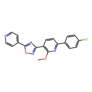3-[6-(4-Chlorophenyl)-2-methoxypyridin-3-yl]-5-pyridin-4-yl-1,2,4-oxadiazole structure