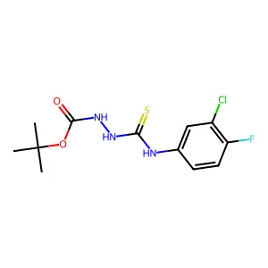 Tert-butyl 2-((3-chloro-4-fluorophenyl)carbamothioyl)hydrazinecarboxylate structure