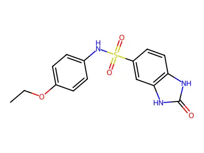 N-(4-ethoxyphenyl)-2-oxo-1,3-dihydrobenzimidazole-5-sulfonamide structure