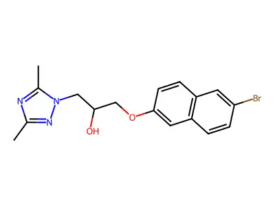 1-(6-Bromonaphthalen-2-yl)oxy-3-(3,5-dimethyl-1,2,4-triazol-1-yl)propan-2-ol structure
