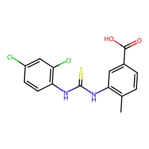 3-[[(2,4-Dichloroanilino)-sulfanylidenemethyl]amino]-4-methylbenzoic acid structure