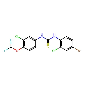 1-(4-Bromo-2-chlorophenyl)-3-[3-chloro-4-(difluoromethoxy)phenyl]thiourea structure