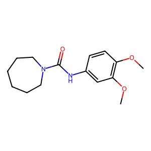 N-(3,4-dimethoxyphenyl)azepane-1-carboxamide structure