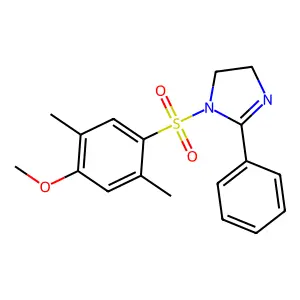 1-[(4-methoxy-2,5-dimethylphenyl)sulfonyl]-2-phenyl-4,5-dihydro-1H-imidazole structure