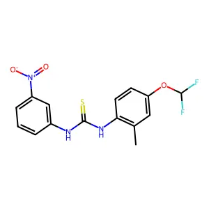 1-[4-(Difluoromethoxy)-2-methylphenyl]-3-(3-nitrophenyl)thiourea structure