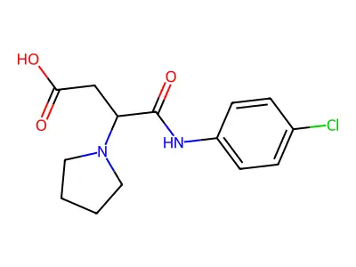 4-(4-Chloroanilino)-4-oxo-3-pyrrolidin-1-ium-1-ylbutanoate structure