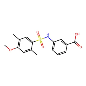 3-{[(4-Methoxy-2,5-dimethylphenyl)sulfonyl]amino}benzoic acid structure