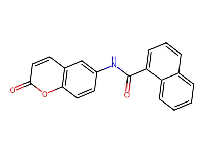 N-(2-oxo-2H-chromen-6-yl)naphthalene-1-carboxamide structure