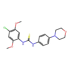 1-(4-Chloro-2,5-dimethoxyphenyl)-3-(4-morpholin-4-ylphenyl)thiourea structure