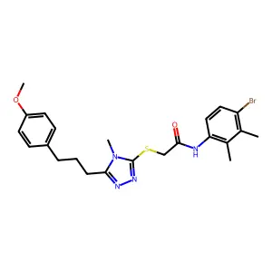 N-(4-bromo-2,3-dimethylphenyl)-2-({5-[3-(4-methoxyphenyl)propyl]-4-methyl-4H-1,2,4-triazol-3-yl}sulfanyl)acetamide structure