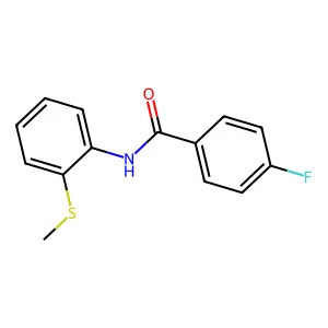 4-fluoro-N-(2-methylsulfanylphenyl)benzamide structure