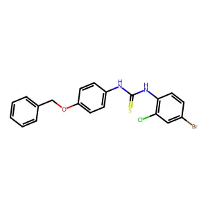 1-(4-Bromo-2-chlorophenyl)-3-(4-phenylmethoxyphenyl)thiourea structure