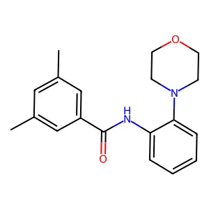 3,5-dimethyl-N-[2-(morpholin-4-yl)phenyl]benzamide structure