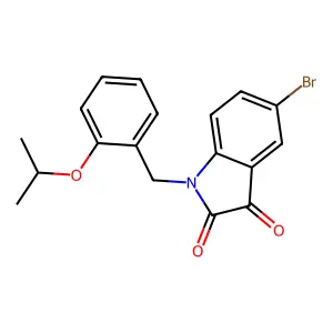 5-Bromo-1-(2-isopropoxybenzyl)indoline-2,3-dione structure