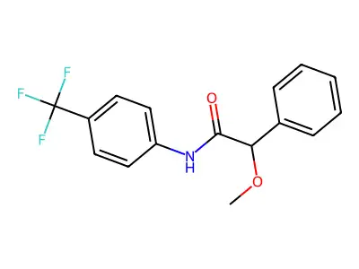 2-methoxy-2-phenyl-N-[4-(trifluoromethyl)phenyl]acetamide structure