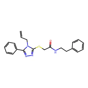 N-(2-phenylethyl)-2-{[5-phenyl-4-(prop-2-en-1-yl)-4H-1,2,4-triazol-3-yl]sulfanyl}acetamide structure