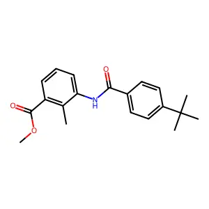 Methyl 3-{[(4-tert-butylphenyl)carbonyl]amino}-2-methylbenzoate structure