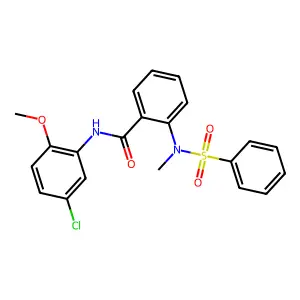 2-[benzenesulfonyl(methyl)amino]-N-(5-chloro-2-methoxyphenyl)benzamide structure