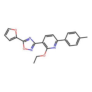 2-Ethoxy-3-[5-(furan-2-yl)-1,2,4-oxadiazol-3-yl]-6-(4-methylphenyl)pyridine structure