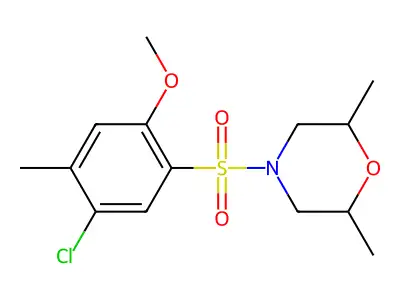 4-(5-Chloro-2-methoxy-4-methylbenzenesulfonyl)-2,6-dimethylmorpholine structure