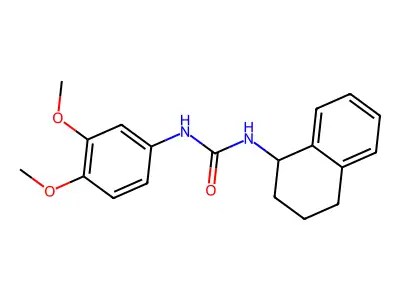 1-(3,4-Dimethoxyphenyl)-3-(1,2,3,4-tetrahydronaphthalen-1-yl)urea structure