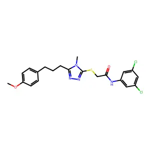 N-(3,5-dichlorophenyl)-2-({5-[3-(4-methoxyphenyl)propyl]-4-methyl-4H-1,2,4-triazol-3-yl}sulfanyl)acetamide structure