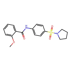 2-methoxy-N-[4-(1-pyrrolidinylsulfonyl)phenyl]benzamide structure