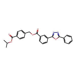 4-(Isopropoxycarbonyl)benzyl 3-(5-phenyl-1,3,4-oxadiazol-2-yl)benzoate structure