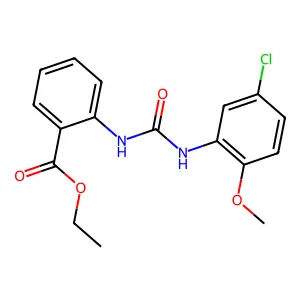Ethyl 2-{[(5-chloro-2-methoxyphenyl)carbamoyl]amino}benzoate structure