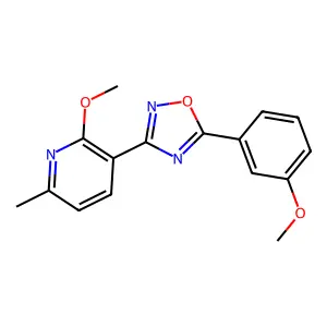 3-(2-Methoxy-6-methylpyridin-3-yl)-5-(3-methoxyphenyl)-1,2,4-oxadiazole structure