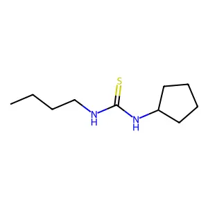 1-Butyl-3-cyclopentylthiourea structure