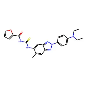 N-[[2-[4-(diethylamino)phenyl]-6-methylbenzotriazol-5-yl]carbamothioyl]furan-2-carboxamide structure