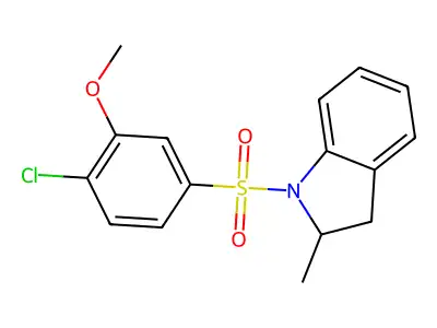 1-[(4-Chloro-3-methoxyphenyl)sulfonyl]-2-methylindoline structure