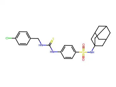 1-[4-(1-Adamantylsulfamoyl)phenyl]-3-[(4-chlorophenyl)methyl]thiourea structure