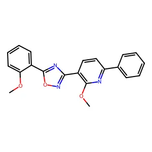 2-Methoxy-3-[5-(2-methoxyphenyl)-1,2,4-oxadiazol-3-yl]-6-phenylpyridine structure