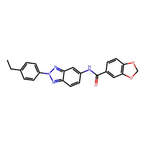 N-[2-(4-ethylphenyl)-2H-1,2,3-benzotriazol-5-yl]-1,3-benzodioxole-5-carboxamide structure