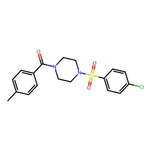 1-(4-Chlorobenzenesulfonyl)-4-(4-methylbenzoyl)piperazine structure
